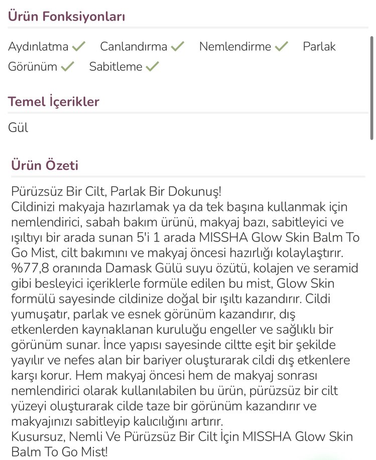 MISSHAGlow Skin Balm To Go Mist - Görsel 2