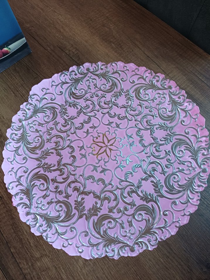 Pembe Parlak Kek Standı ve Kapak - Görsel 2