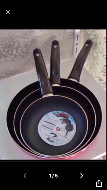 3'lü Teflon Tava Seti