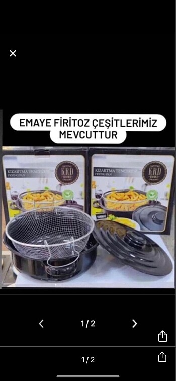 Emaye Kızartma Tenceresi