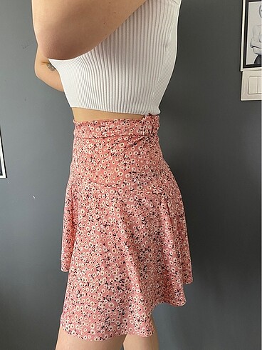 s Beden Zara model şort etek çiçekli