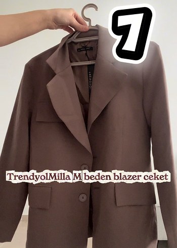 Trendyol & Milla Trendyolmilla Kahverengi Deri Blazer Ceket
