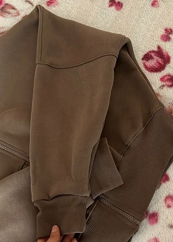 Kahverengi Fermuarlı Kadın Hırka/ceket - Görsel 3