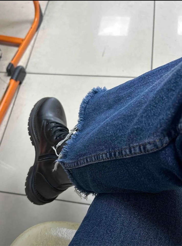 Siyah Deri bot - Görsel 2