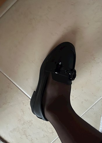 Siyah Tokalı Kadın Loafer - Görsel 5