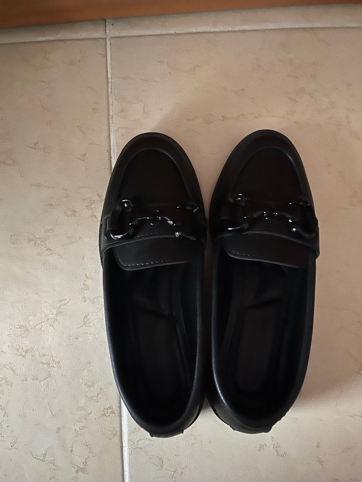 Siyah Tokalı  Kadın Loafer - Görsel 3