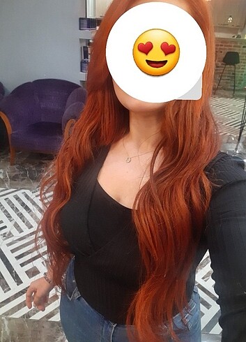 Bakır Renkli Gerçek Özbek Saçı 