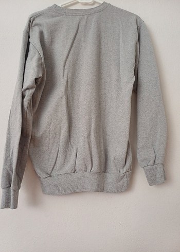 Gri Baskılı Kadın Sweatshirt - Görsel 2