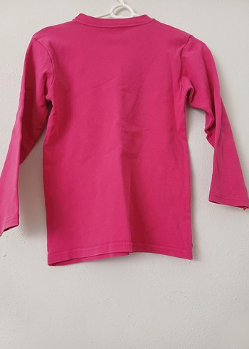 Renkli Baskılı Pembe Kız Sweatshirt - Görsel 2