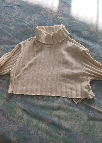 krem Triko Boğazlı Kadın Kazak - Görsel 4