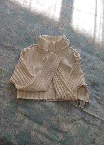 krem Triko Boğazlı Kadın Kazak - Görsel 5