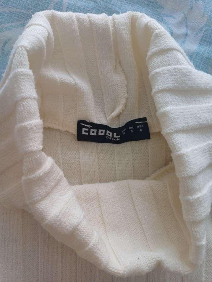 krem Triko Boğazlı Kadın Kazak - Görsel 3