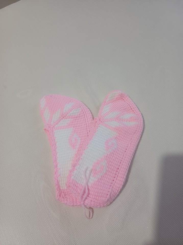 Pembe Örgü Kadın patik#tunus#patik#tunuspatik# - Görsel 4