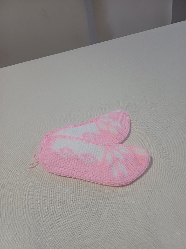 Pembe Örgü Kadın patik#tunus#patik#tunuspatik# - Görsel 2