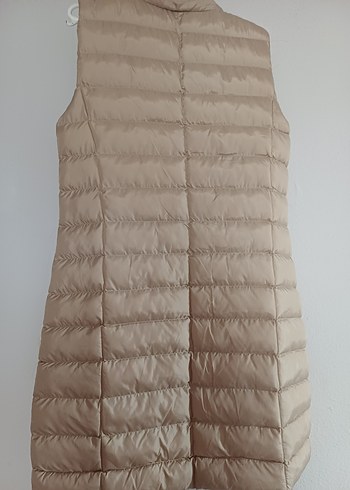 Bej Fermuarlı Kadın Midi Yelek - Görsel 4