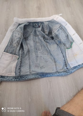 m Beden Mavi Düğmeli Calvin Klein Denim Ceket