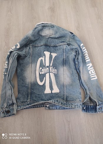 m Beden mavi Renk Mavi Düğmeli Calvin Klein Denim Ceket