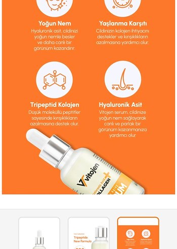 Vitojen Hyalüronik & Kolajen Anti-Aging Serum - Görsel 3