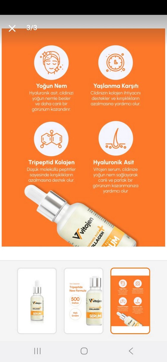 Vitojen Hyalüronik & Kolajen Anti-Aging Serum - Görsel 3
