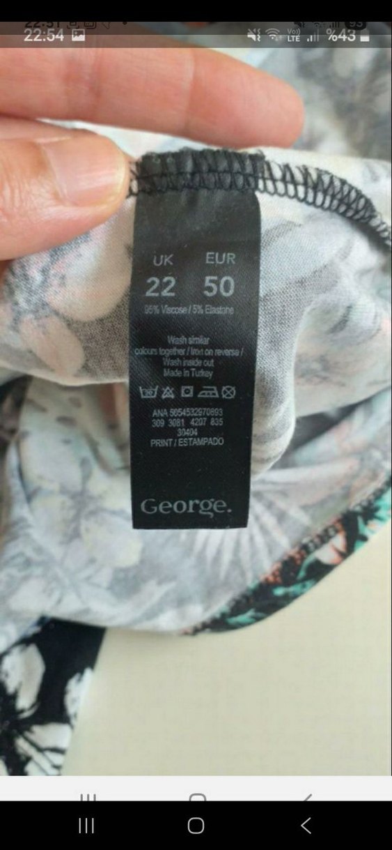 Çiçek Desenli Buyuk Beden Etek - Görsel 3