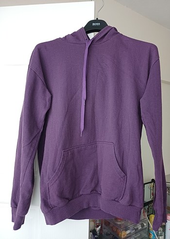 m Beden Mor Kapüşonlu Kadın Sweatshirt
