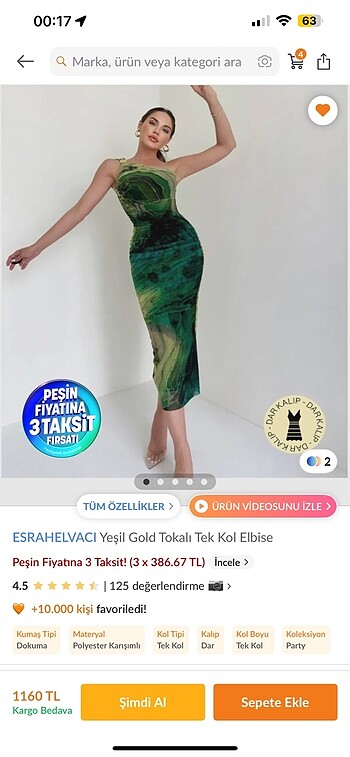 l Beden yeşil Renk Esnek Çok Renkli Midi Elbise