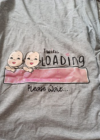 Gri Baskılı Uzun Kollu Kız Tişörtü - Görsel 2