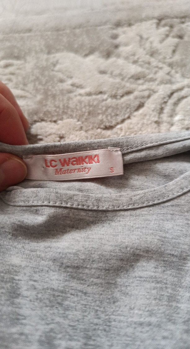 Gri Baskılı Uzun Kollu Kız Tişörtü - Görsel 3