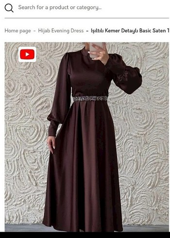 Kahverengi Uzun Kollu Drapeli Abiye Elbise