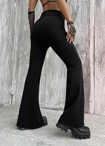 l Beden Y2k Gothic Grunge Fermuarlı Pantolon