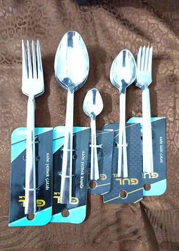 6 kişilik Çelik Çatal Kaşık Seti 30 parça - Görsel 5