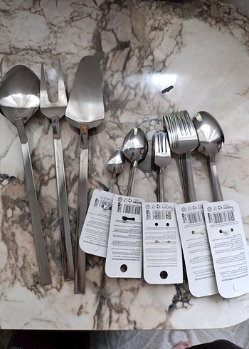 33 parça 6 kişilik kaşık çatal seti mutfak seti - Görsel 2