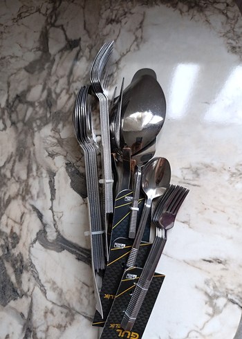 33 parça 6 kişilik kaşık çatal seti mutfak seti - Görsel 3
