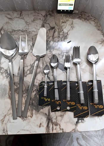 33 parça 6 kişilik kaşık çatal seti mutfak seti - Görsel 4