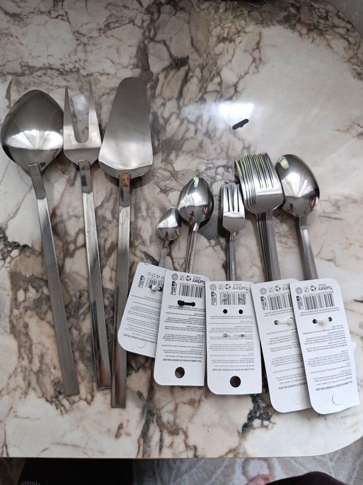 33 parça 6 kişilik kaşık çatal seti mutfak seti - Görsel 2