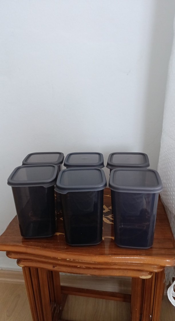 6 adet 1.1 lt erzak bakliyat saklama kabı  - Görsel 2