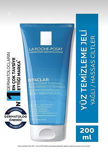 La Roche posay effeclar temizleme jeli 200ml