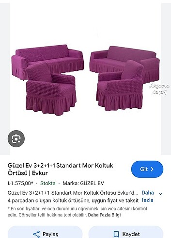 Ikea 3+2+1+1 koltuk ortusu 