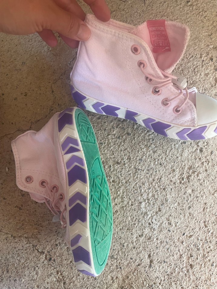 Pembe Bağcıklı Kız Çocuk Spor Ayakkabı - Görsel 4