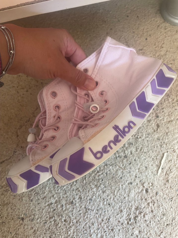 Pembe Bağcıklı Kız Çocuk Spor Ayakkabı - Görsel 5