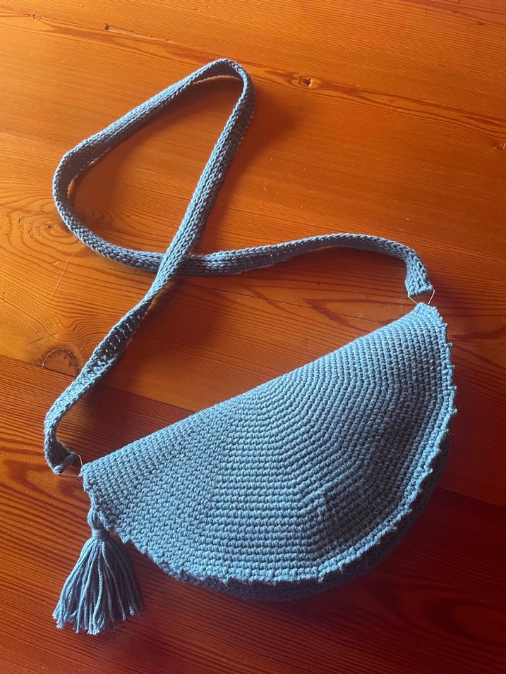 Püsküllü Bohem Örgü Kadın Çanta - Görsel 2