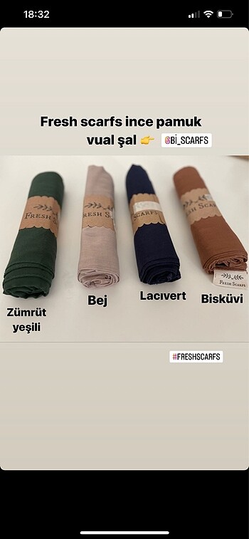 Fresh scarfs ince pamuk vual şal