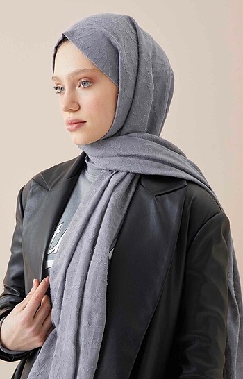 Naturel şal koyu gri. Fresh Scarfs