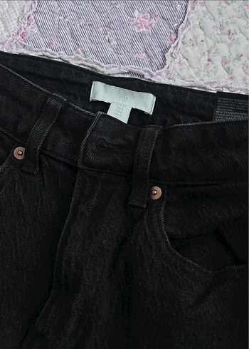 H&M Siyah Kadın Denim Regular Fit Pantolon
