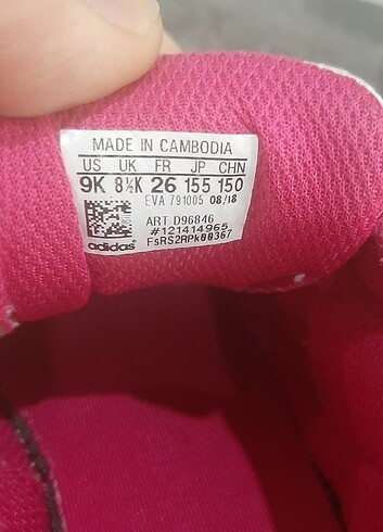 Adidas 26 numara adidas kiz cocuk ayakkabi