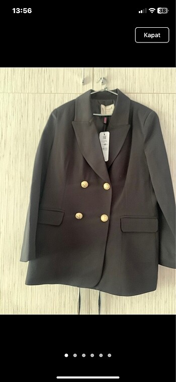 Siyah blazer ceket