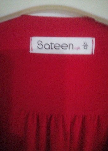 Parlak Kırmızı Midi Kadın Elbisesi - Görsel 4