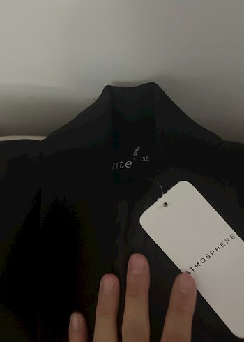 Zara Düğmeli Siyah Kadın Keten Blazer Ceket