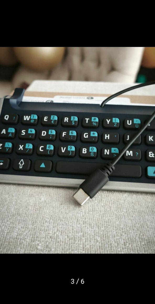 Sıfır ve kutusunda Alcatel Type-C bağlantılı orijinal klavye - Görsel 3