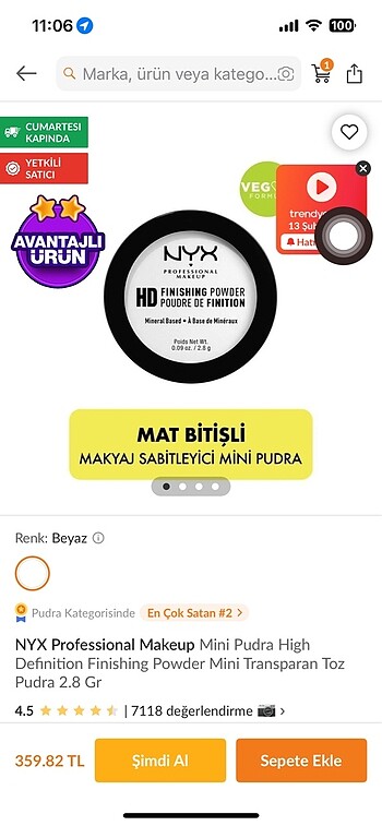Nyx compact pudra mini